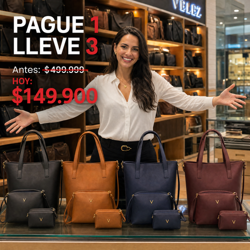 Compra 1 y llévate 3 - Kit de 3 bolsas premium Velez